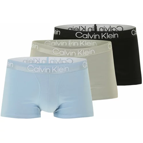Calvin Klein Underwear Boksarice dimno modra / pastelno zelena / črna
