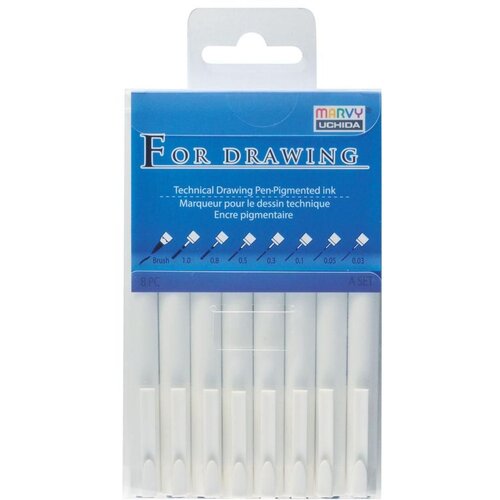 MARVY UCHIDA Flomaster Uchida, za tehničko crtanje, set 8 komada Slike