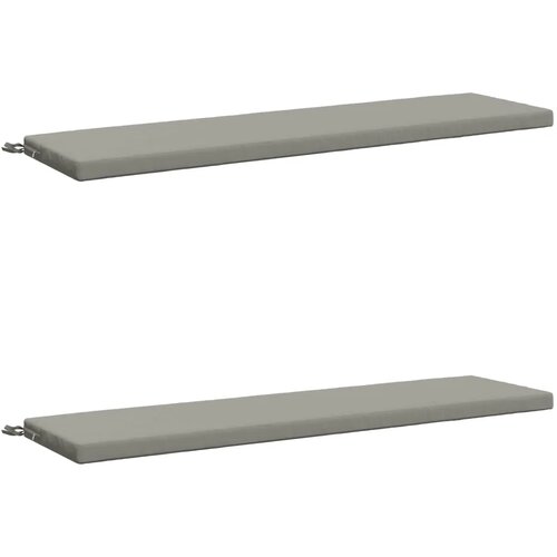  Jastučići za klupe - 2 dijela SOEST 100% poliester Siva - Siva 160 x 40 x 5 cm Poliester Cijene