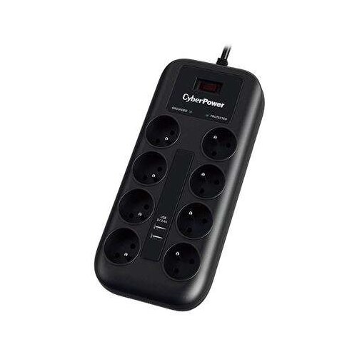 Cyberpower produžni kabl prenapon.za&scaron;tita P0820SUF0 8x&scaron;uko/2xUSBc/1,8m Cene
