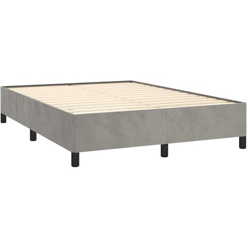  Krevet s oprugama i madracem svjetlosivi 140x200 cm bar&amp;scaron;unasti Slike