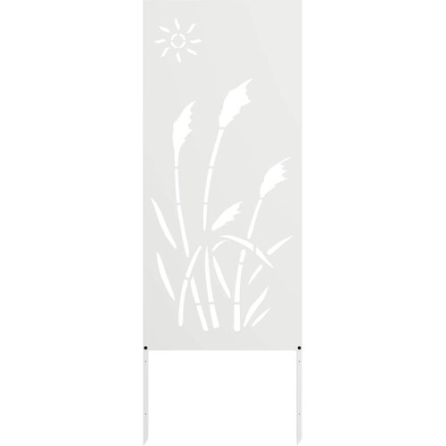  Privatnost u vrtu Bijelo 50 x 140 cm Hladno valjana čelična Slike