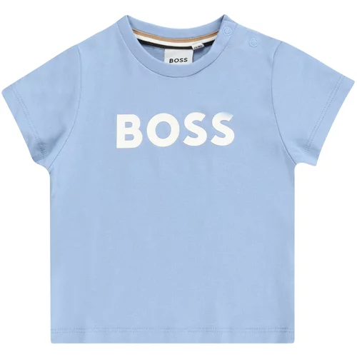 BOSS Kidswear Majica svetlo modra / bela