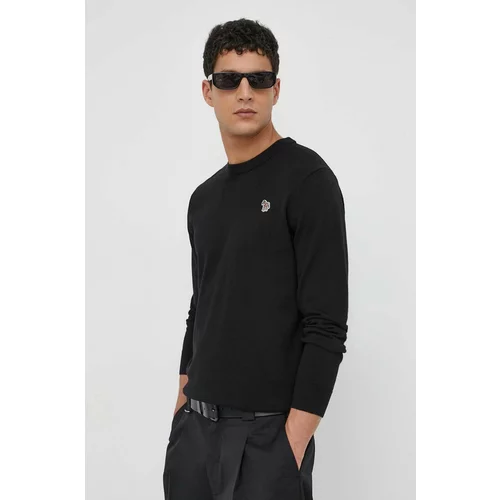 PS Paul Smith Pamučni pulover boja: crna, lagani