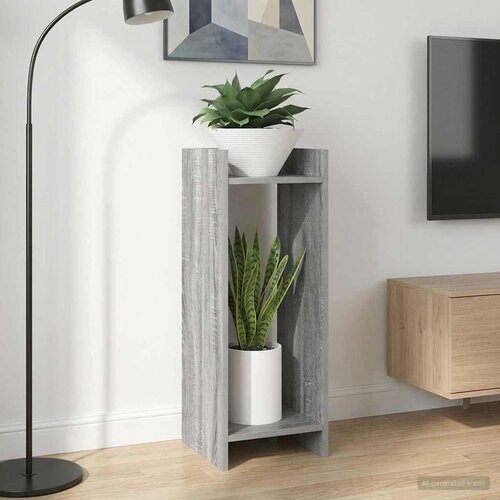  Stalak za biljke s policom 2 pcs Sivi Sonoma 30 x 30 x 80 cm Cene