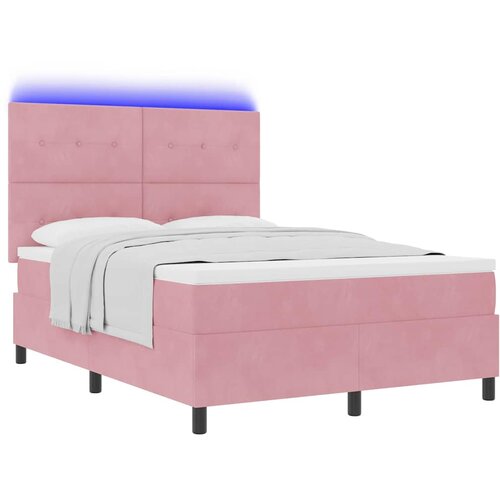  LED Box Spring Krevet Ružičasta 140 x 200 cm Bar&amp;scaron;un Slike