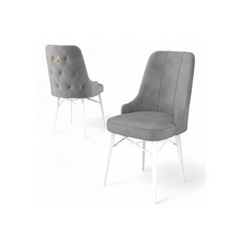 Hanah home set 4 stolice pare grey white Slike