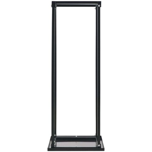 vidaXL Stalak za drva za ogrjev s bazom crni 37 x 37 x 113 cm čelični Cijene