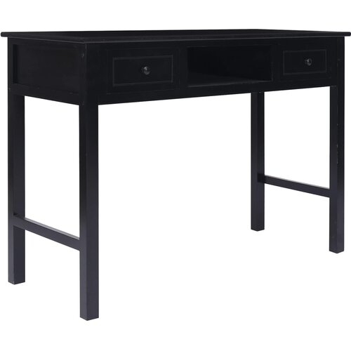 vidaXL Radni stol crni 108 x 45 x 76 cm od masivnog drva paulovnije Cijene