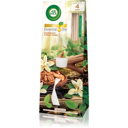 Air Wick Essential Oils Sandalwood &amp;amp; Warm Vanilla aroma difuzer s punjenjem 30 ml Slike