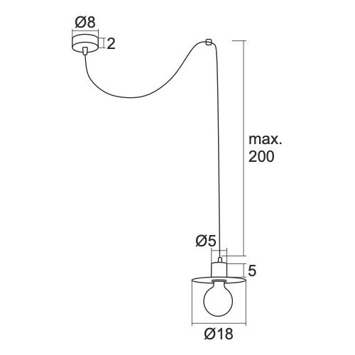  Argon 3836 - Luster na sajli CORSO 1xE27/15W/230V sjajni hrom Slike