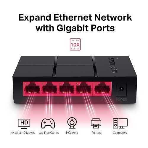Switch Mercusys 10/100/1000 5-port MS105G Cene
