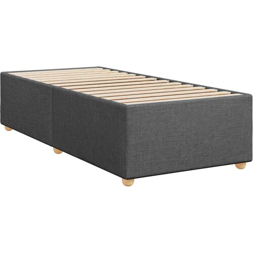  Boxspring krevet s madracem Tamnosiva 100 x 200 cm Tkanina 100 x 200 x 100.5 cm Slike
