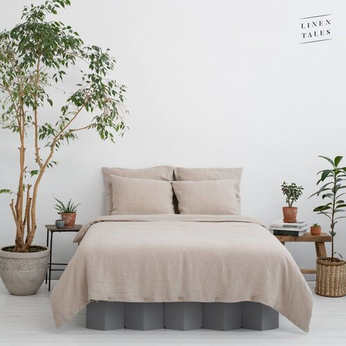 Linen Tales bež platno od konopljinog vlakna 200x200 cm - linen tales Slike