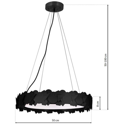  LED luster na sajli SOHO LED/24W/230V crna Slike