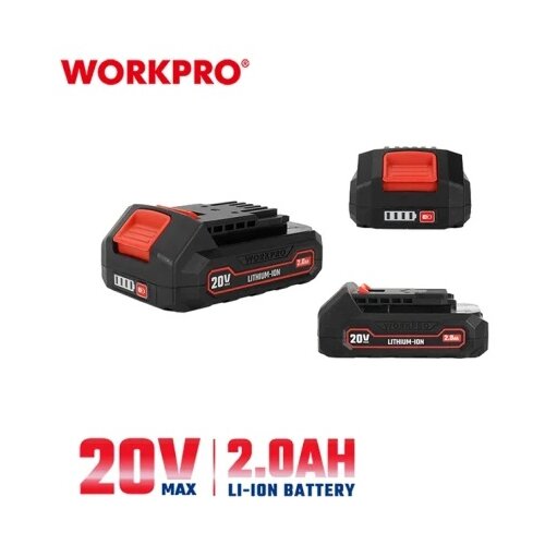 WorkPro wp398005 Set &amp;ndash; punjač baterija (2,4A) sa dve baterije 20V (2.0Ah) ( WP398005 ) Slike