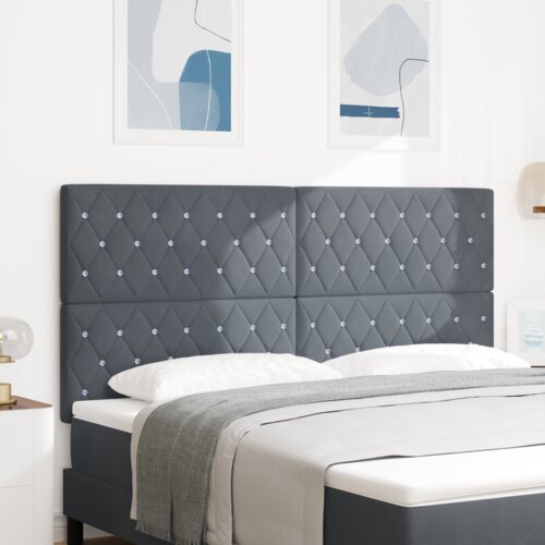  LED vzglavje z LED lučmi Diamantni Temno siva 90 cm Žamet, (5000043859) Cene