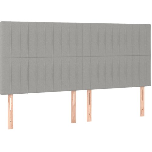  Okvir za krevet bez madraca svjetlosivi 160 x 200 cm od tkanine Slike