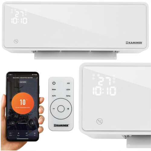  stenska WIFI grelna zračna zavesa LCD APP ZELVION + daljinec bela Cene