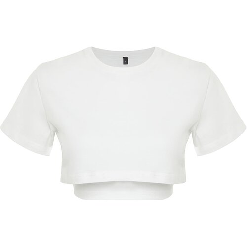 Trendyol Ženska majica Thmss24Ts00001, Bela Slike