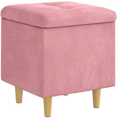  Otoman za pohranu s jastukom Ružičasta 40 x 40 x 45 cm Bar&amp;scaron;un - Ružičasta 40 cm Bar&amp;scaron;un Slike