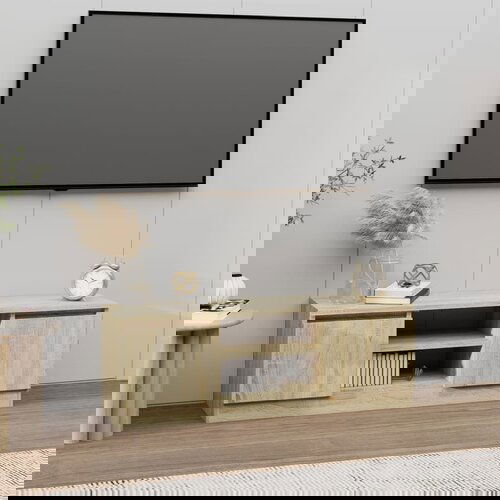 The Living Store TV omarica z vrati sonoma hrast 102x30x36 cm - TV Omarica Z Vrati, (21374842) Slike