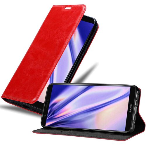 Cadorabo Huawei P SMART 2018/Enjoy 7S v rdeče jabolko - Za&scaron;čitni ovitek z magnetnim zapiranjem, stoječo funkcijo in režo za kartice, (20549507) Cene