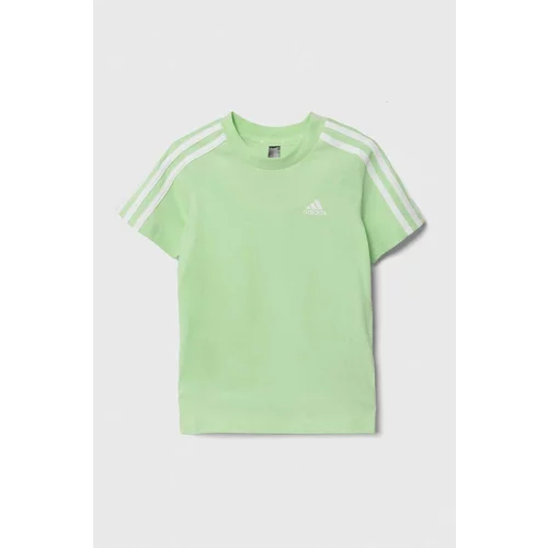 Adidas Dječja pamučna majica kratkih rukava boja: zelena, s aplikacijom