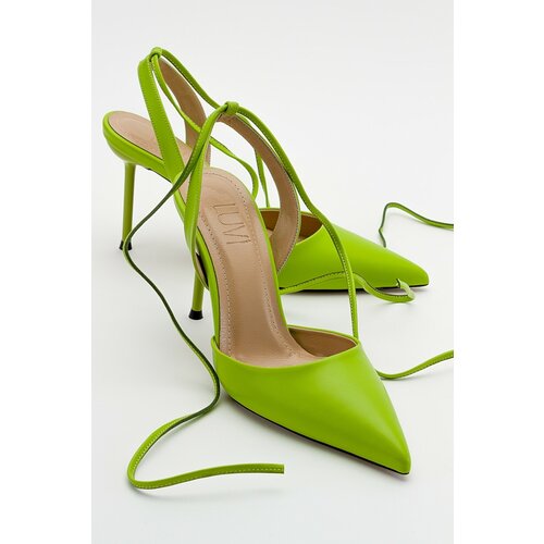 LuviShoes Bonje Green Women's Heeled Shoes Cene