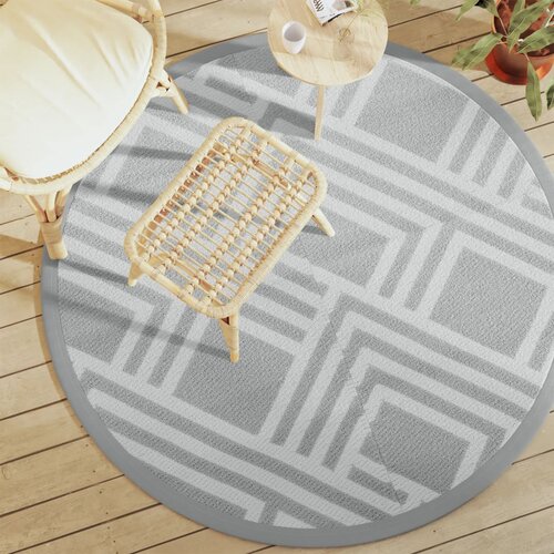 vidaXL Vanjski tepih sivi Ø 160 cm PP Cijene