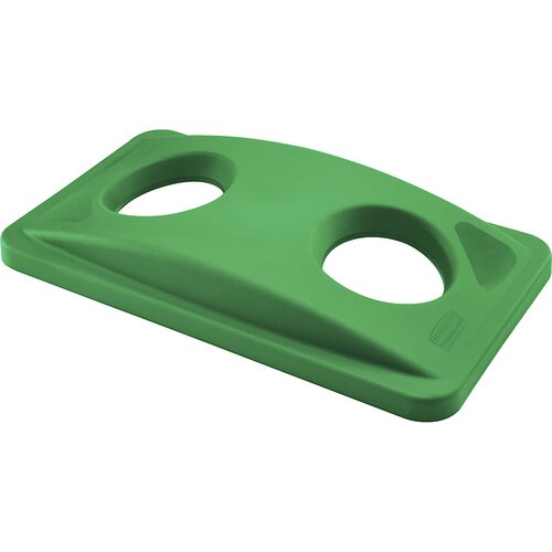 Rubbermaid Pokrov SLIM JIM® za 60- in 87-l koše, z odprtinami za vstavljanje steklenic, zelen Cene