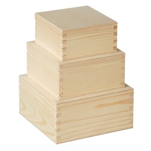 set drvenih kutija za dekoraciju - 3 dela Cene