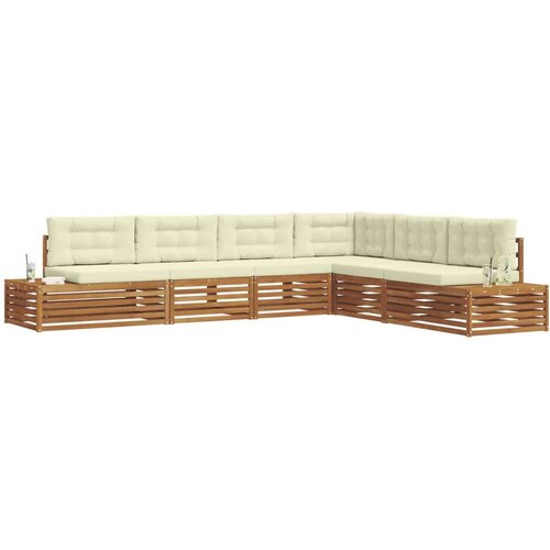  Set vanjskih sofa s jastukom 6 Komad Prirodna i krem Slike