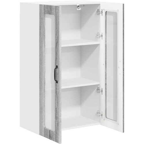  Zidni stakleni ormarić Lucca Siva sonoma 60 x 31 x 100 cm Slike