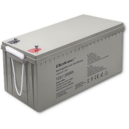 Qoltec 53069 AGM battery | 12V | 200Ah | max. 3000A Slike