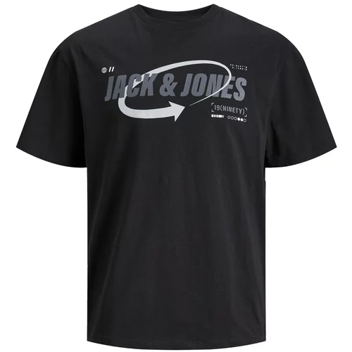 Jack & Jones Majica 'BLACK' svijetloplava / antracit siva / crna