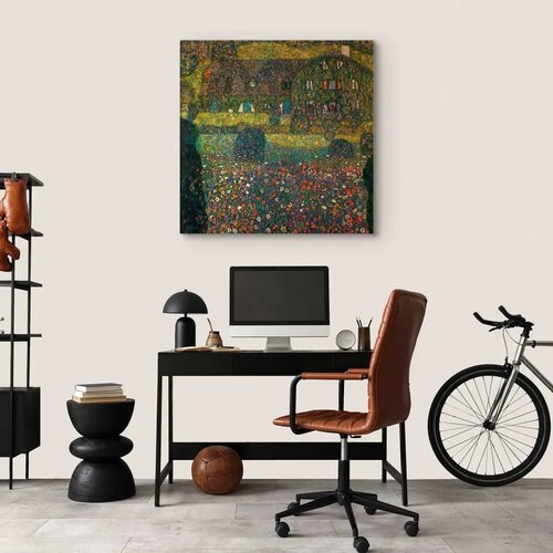  Slika - Gustav Klimt &amp;ndash; Country House on the Attersee Lake 80x80 Premium Print Slike