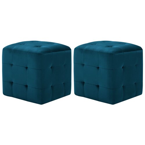 vidaXL Tabure 2 kom plavi 30 x 30 x 30 cm od baršunaste tkanine Cijene