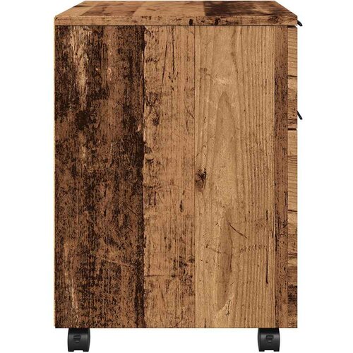  Mobilni ormar za spise s kotačima staro drvo 45x38x54 cm Slike
