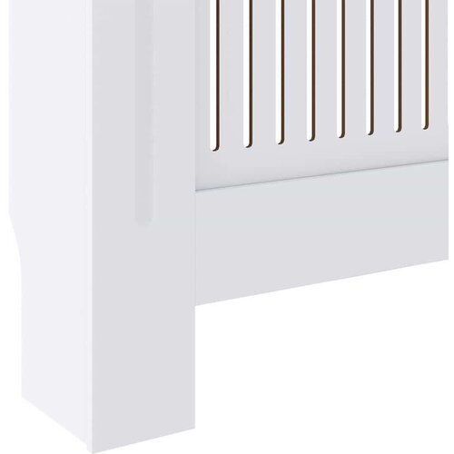 VidaXL pokrivač radijatora 2 pcs bijelo (142-205) x 20.5 x 81.5 cm Slike