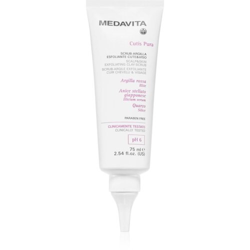 Medavita Cutis Pura Exfoliating Clay-Scrub čistilni piling za obraz in lasišče 75 ml Cene