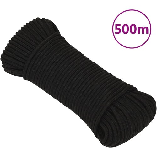 VidaXL radno uže crno 3 mm 500 m poliestersko Slike