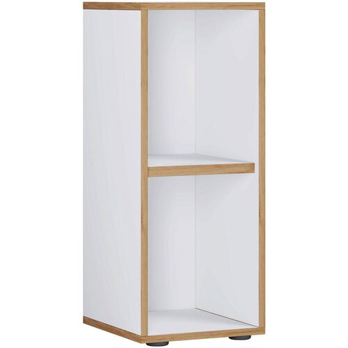 P & B PISARNI&Scaron;KI REGAL 30/74/33 cm bela, medeni hrast Cene