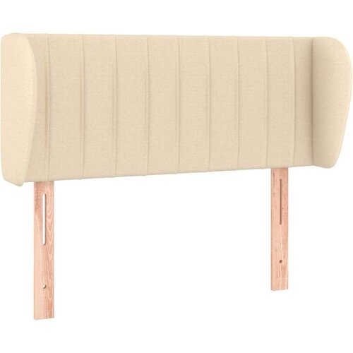  Uzglavlje s u&amp;scaron;ima krem 93x23x78/88 cm od tkanine Slike