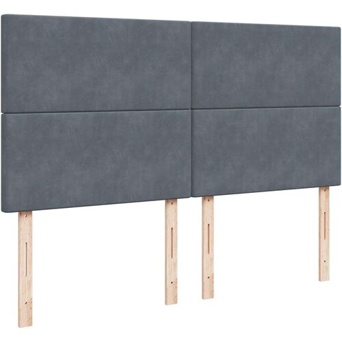 vidaXL Box spring postelja z vzmetnico temno siva 180x200 cm žamet Cene