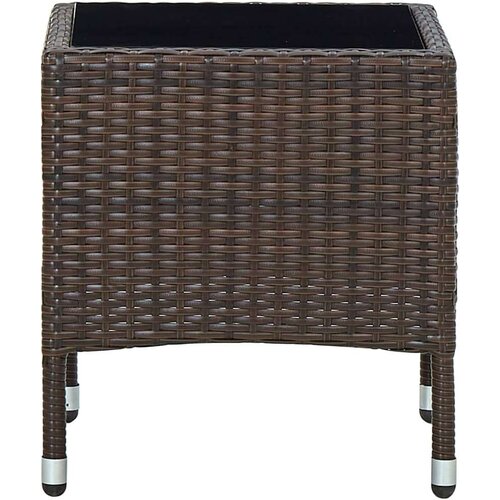 VidaXL vrtni stol smeđi 40 x 40 x 45 cm od poliratana Slike