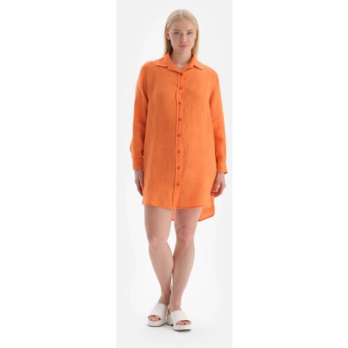 Dagi Orange Linen Shirt Slike
