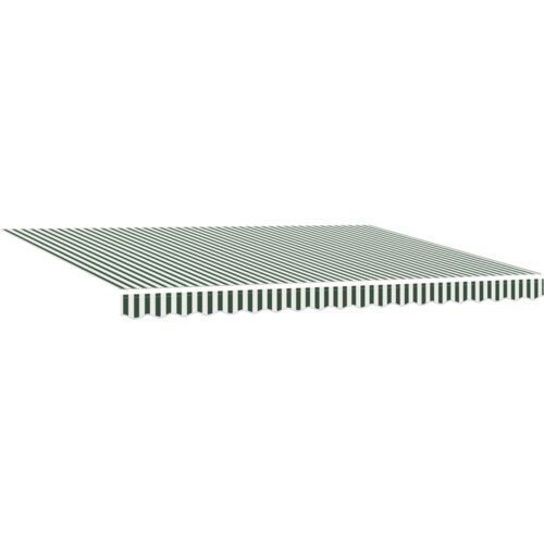 vidaXL Automatska uvlačna tenda zelena i bijela 450x300 cm, tenda zamjena tkanine za okvir 4,5x3 m zelena i bijela Cene