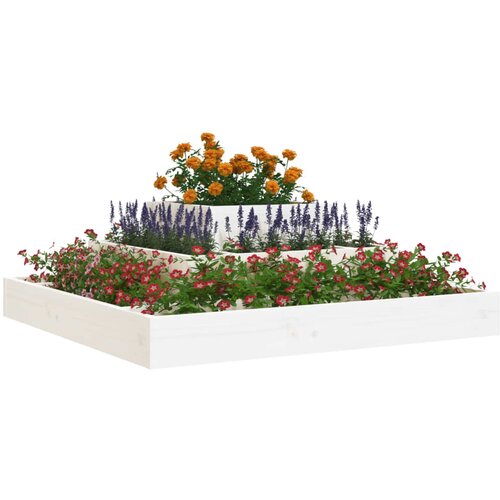  Sadilica bijela 80x80x27 cm od masivne borovine Slike