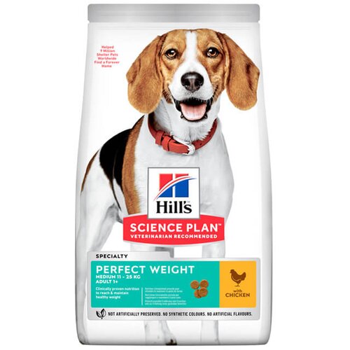 Hill’s Science Plan Perfect Weight Medium Adult - hrana za odrasle pse srednjih rasa sa piletinom (2kg, 12kg) 12kg Cene